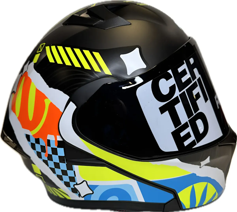 CASCO RODA RUSH HIDDEN FUN AMARILLO TALLA XL ABATIBLE MICA HUMO CERT. DOT
