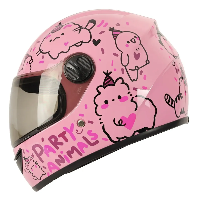 CASCO GHIRA GH-JUNIOR ROSA PARTY CERRADO MICA HUMO CERT. DOT