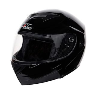 CASCO ABATIBLE IRON RACING NEGRO BRILLOSO MED IR-108 DOT