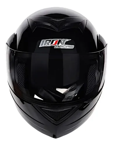 CASCO ABATIBLE IRON RACING NEGRO BRILLOSO XL IR-108 DOT