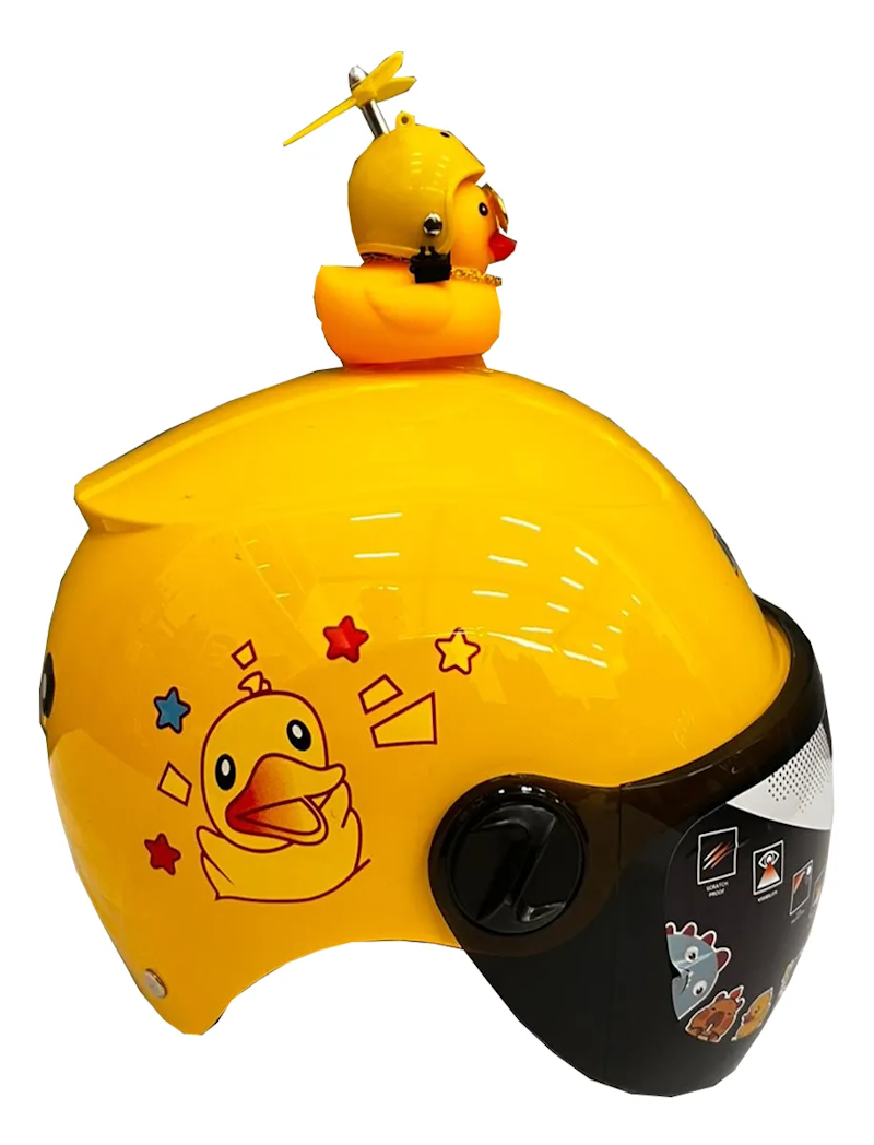 CASCO INFANTIL 3/4 IRON RACING DUCKLING AMARILLO DOT