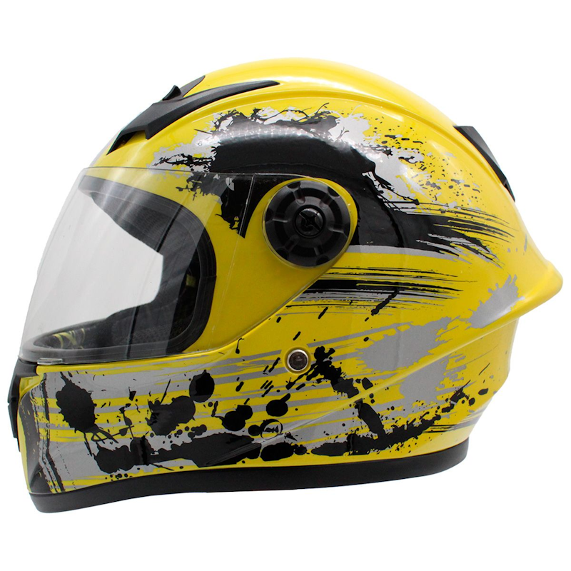 CASCO CERRADO INFANTIL A-HELMET CHIK AMARILLO CERT. DOT
