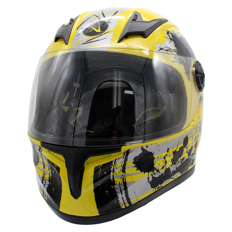 CASCO CERRADO INFANTIL A-HELMET CHIK AMARILLO CERT. DOT