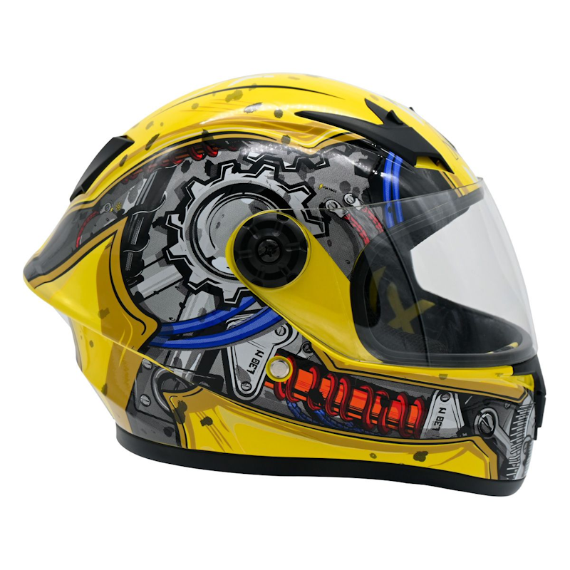 CASCO CERRADO INFANTIL POCKET RACE A-HELMET® CERTIFICADO DOT AMARILLO