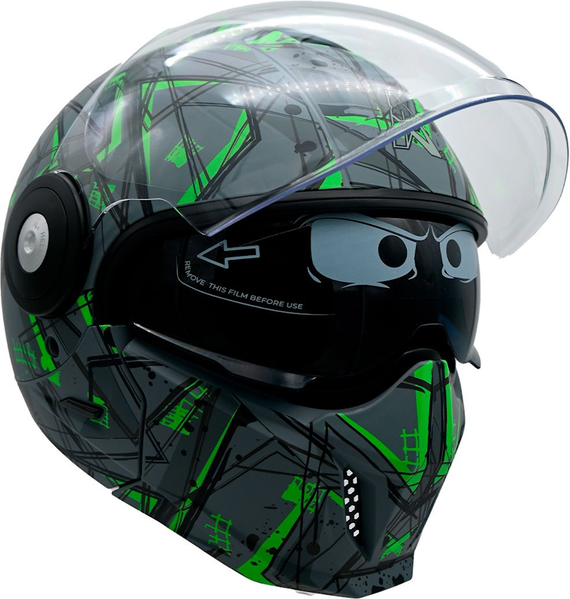 CASCO MODULAR A-HELMET JET COZMOZ TALLA XL CERTIFICADO DOT VISOR HUMO