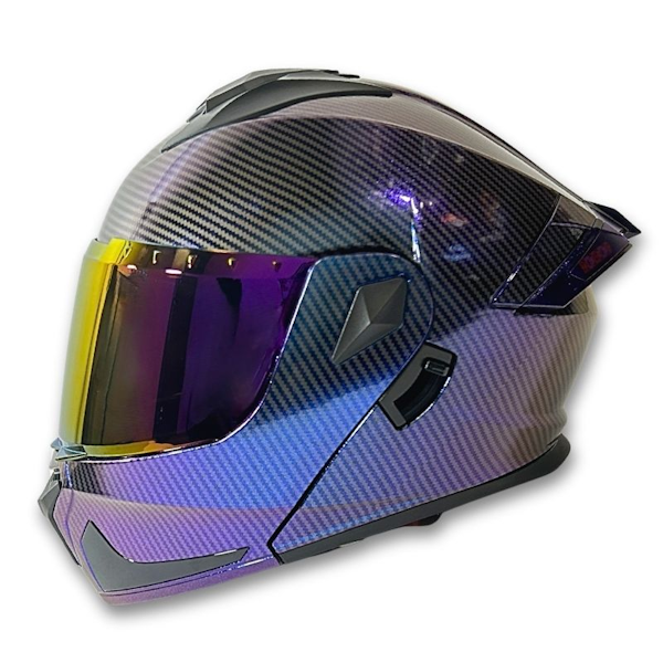 CASCO ABATIBLE PHANTOM 2W CARBON MORADO TALLA XL CERT. DOT