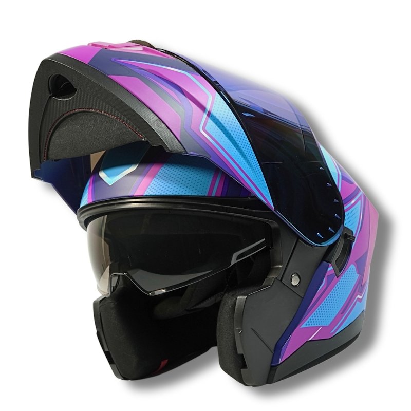 CASCO ABATIBLE 2W LIBERTY AZUL/ROSA TALLA XL CERT. DOT