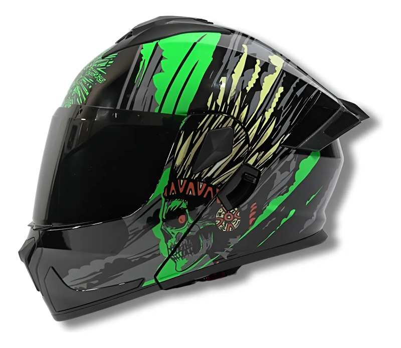 CASCO ABATIBLE 2W DAKOTA NEGRO C/LED TALLA XL CERT. DOT