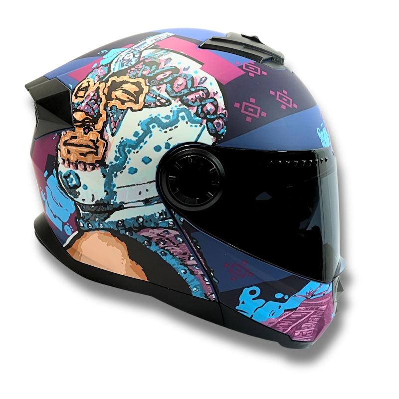 CASCO ABATIBLE 2W SUPLEX NEGRO/AZUL TALLA XL CERT. DOT