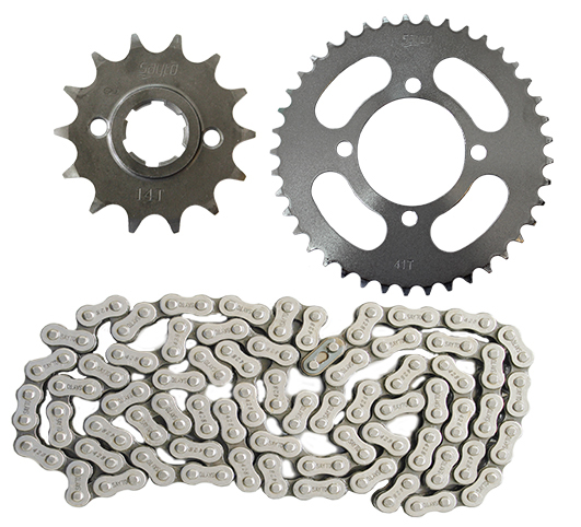 KIT ENGRANES Y CADENA AX100 SAYTO (42 X 14, 428X112L)
