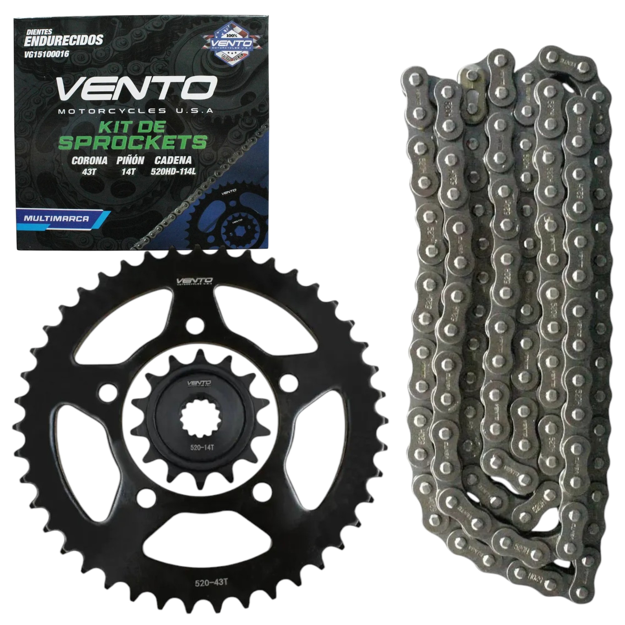 KIT ARRASTRE VENTO HYPER 280 (43T/14T - 520HX114L)