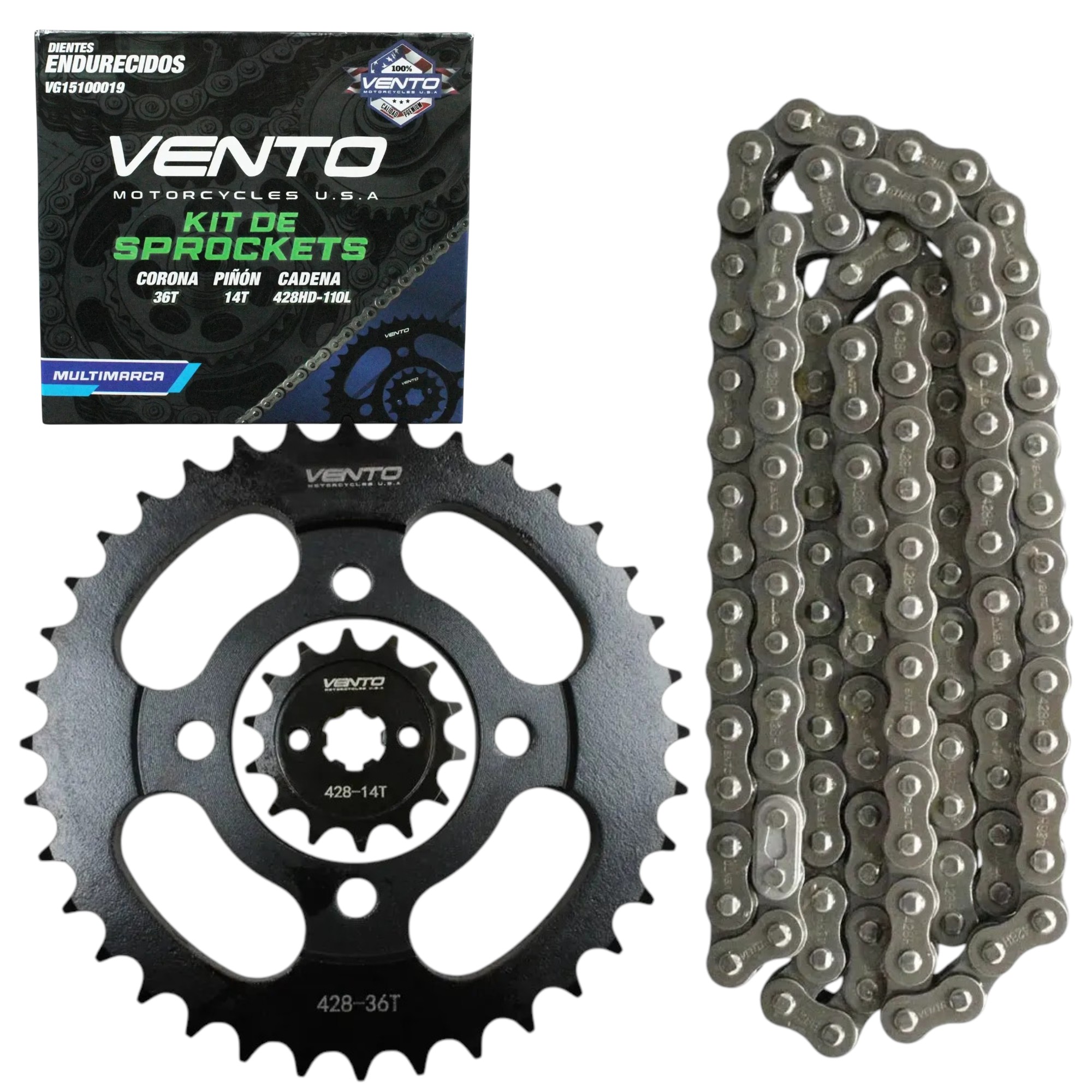 KIT ARRASTRE VENTO SPECTRA 5i/7i (36T/14T-428HX110L)